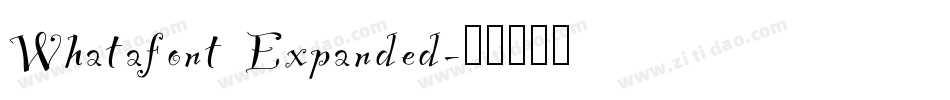 Whatafont Expanded字体转换